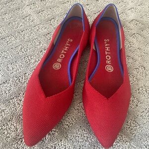 Rothy’s Red Point Flats (8.5)